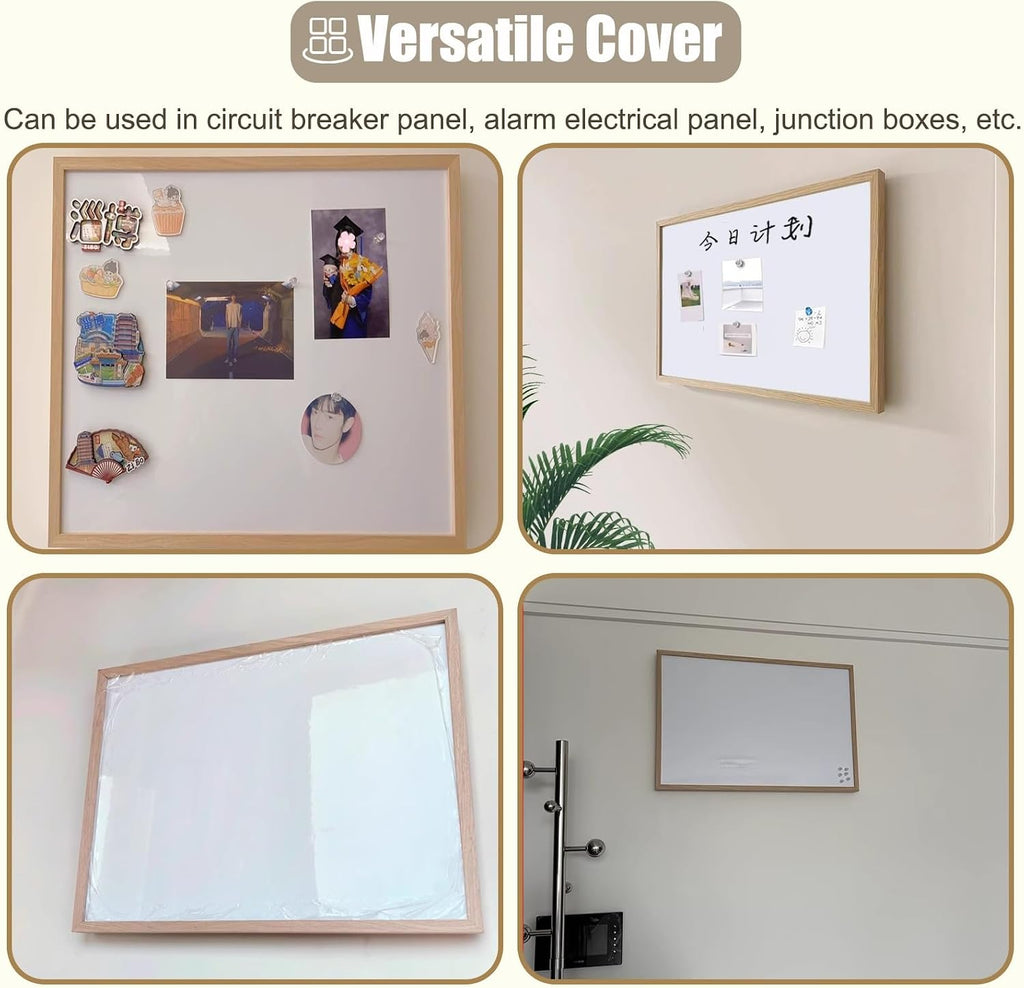 Decorative Electrical Panel Cover with Magnetic Surface, Wall Mounted Junction Box Panel for Main Breaker Box Cover, Blank Consumer Unit Cover(Style/A,45x35cm(17 3/4x13 3/4'))
