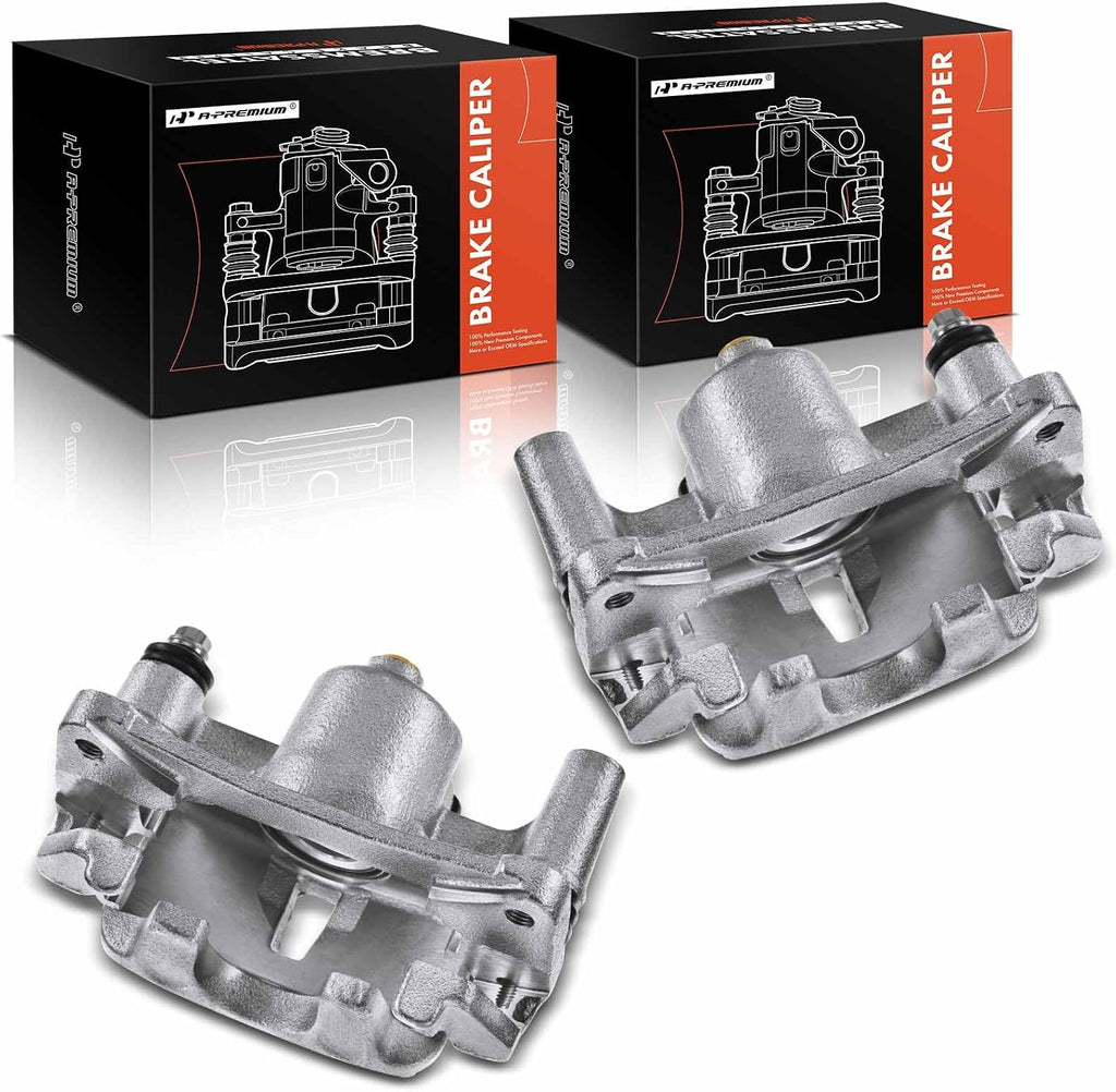 A-Premium Disc Brake Caliper Assembly with Bracket Compatible with Select Lexus Models - RX300 1999 2000 2001 2002 2003, V6 3.0L - Rear Driver and Passenger Side, 2-PC Set