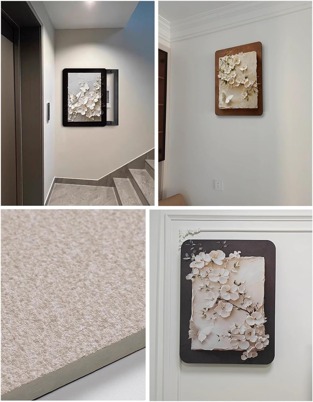 Electrical Panel Cover Entrance Corridor Breaker Box Cover, Modern High-end Electrical Panel Cover Decorative Wall Art, Push-pull Circuit Boxes Switch Cabinet(Light Coffee,65 x 85 cm (25.6 x 33.5 in))