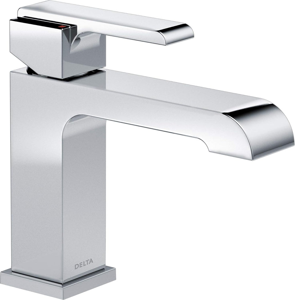 Delta Faucet Ara Single Hole Bathroom Faucet, Single Handle Bathroom Faucet Chrome, Bathroom Sink Faucet, Chrome 567LF-LPU