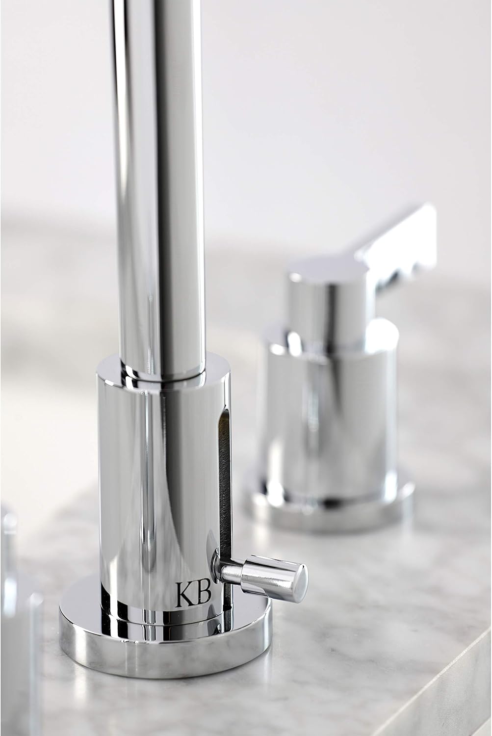 Kingston Brass FSC8931NDL NuvoFusion Widespread Bathroom Faucet with Pop-Up Drain, Polished Chrome