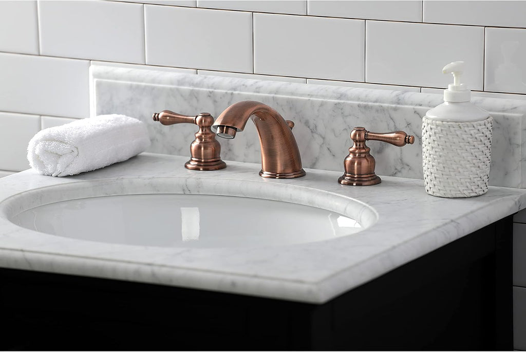 Kingston Brass KB976AL Victorian Widespread Bathroom Faucet, Antique Copper, 10 x 5.75 x 4.06