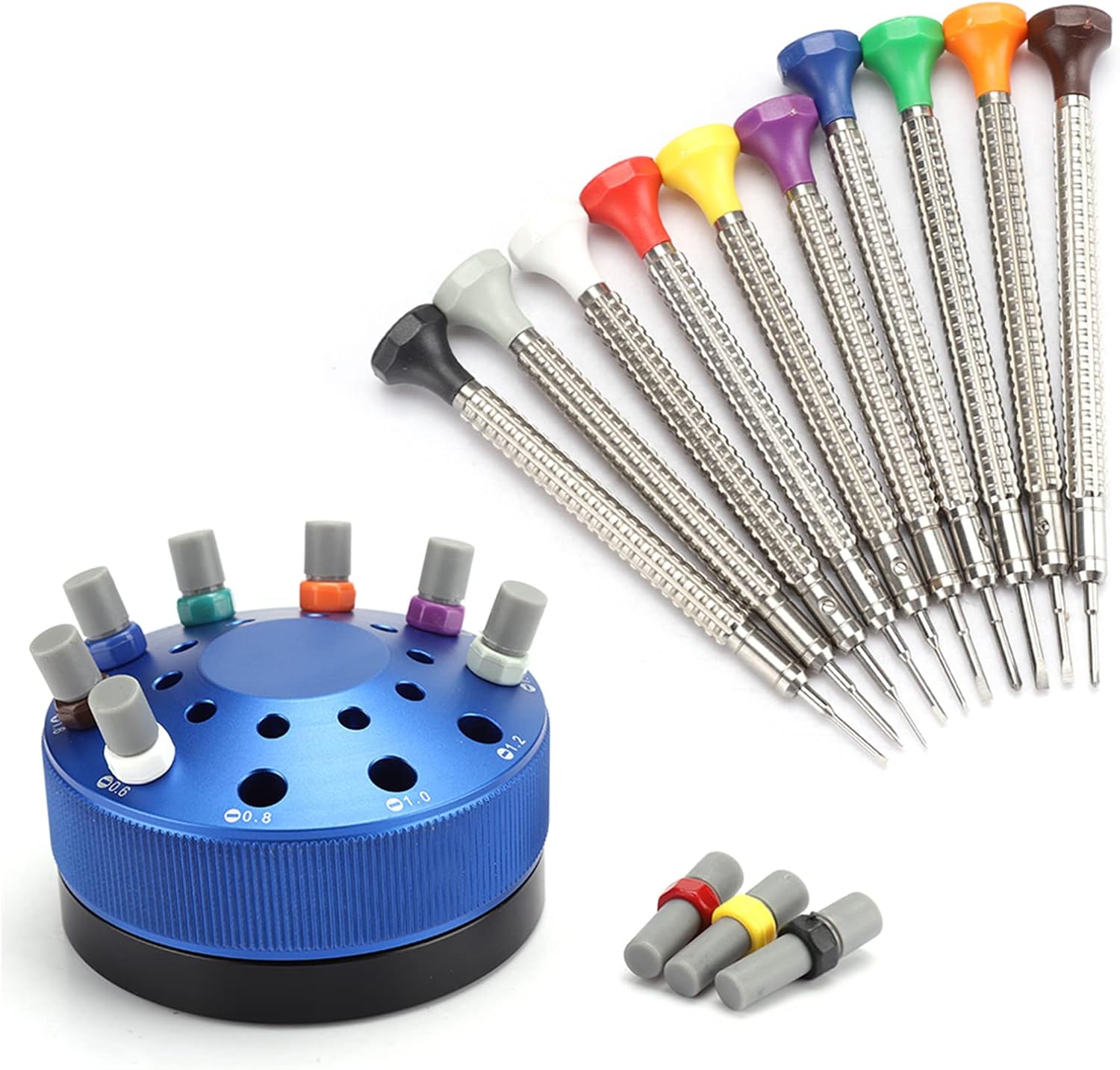 Professional Watch Screwdriver Kit, Watch Repair Tool Set, 10 - Piece Precision Watchmakers Screwdrivers with Interchangeable Heads for Watch Back Case Opening and Battery Replacem