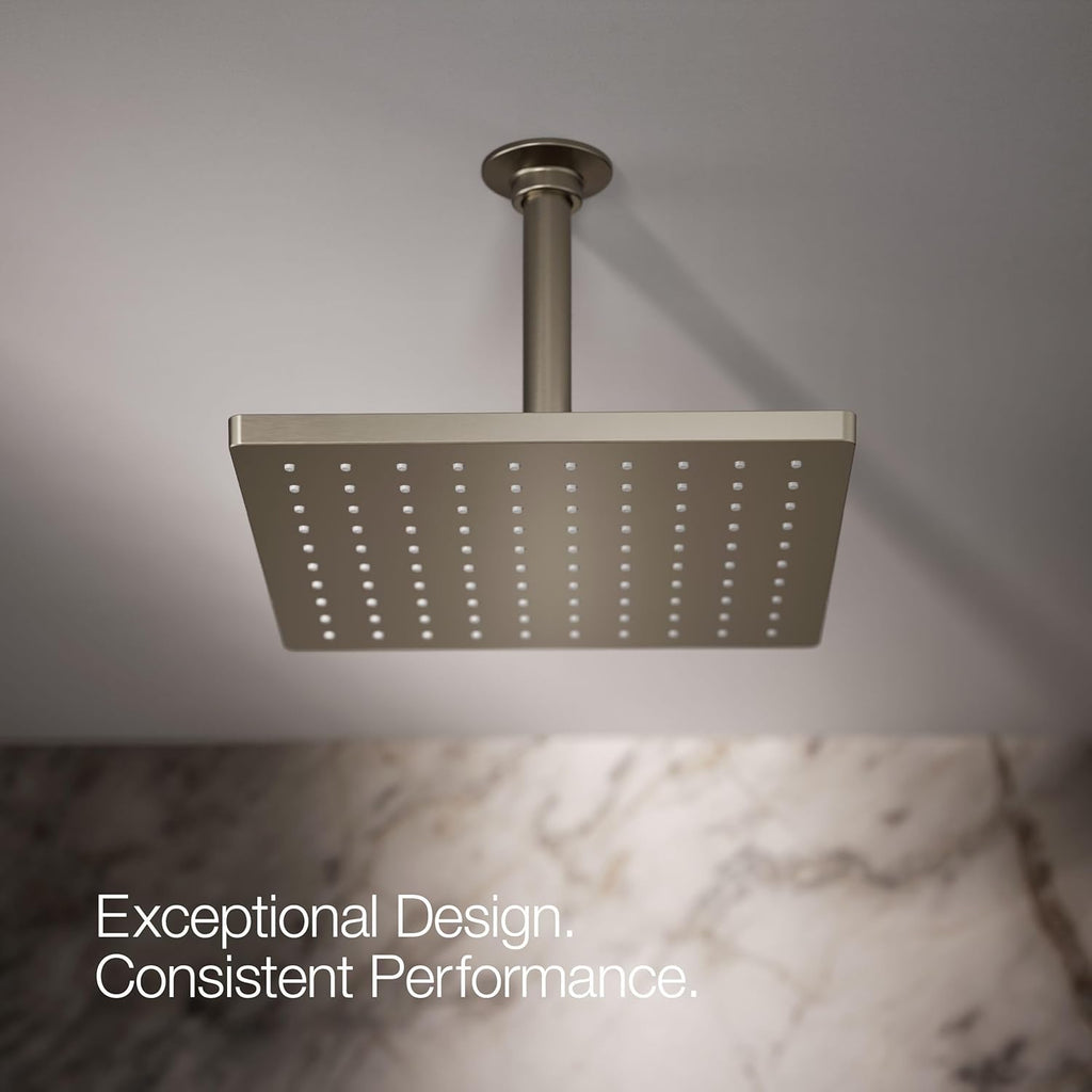 Kohler 26149-BN Honesty® 10' single-function rainhead, 2.5 gpm, Vibrant Brushed Nickel