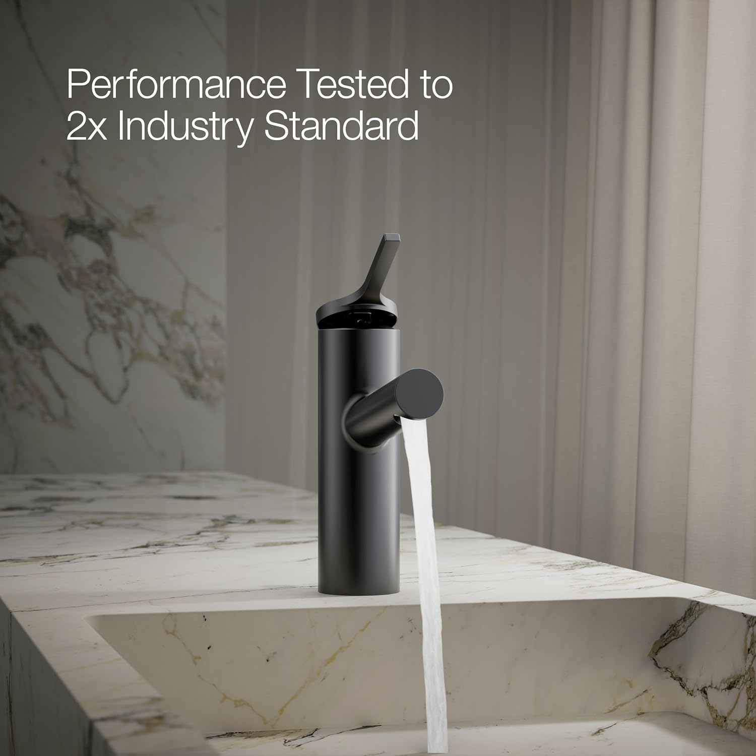 Kohler 99491-4-BL Elate® Single-Handle Bathroom Sink Faucet, 1.2 gpm, Matte Black