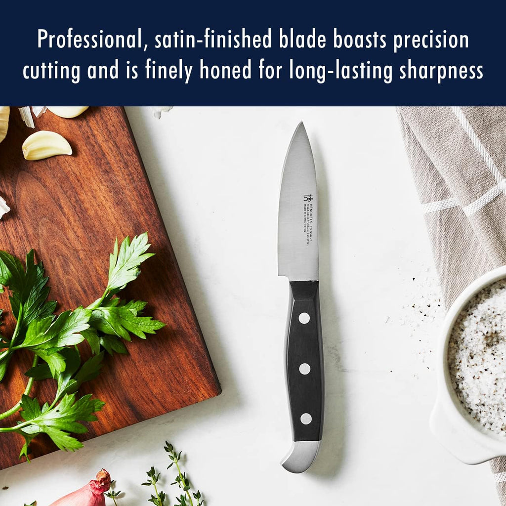 HENCKELS Statement Premium Quality 12-Piece Knife Set with Block, Razor-Sharp, German Engineered Informed by 100+ Years of Mastery, Lightweight and Strong, Dishwasher Safe, Natural