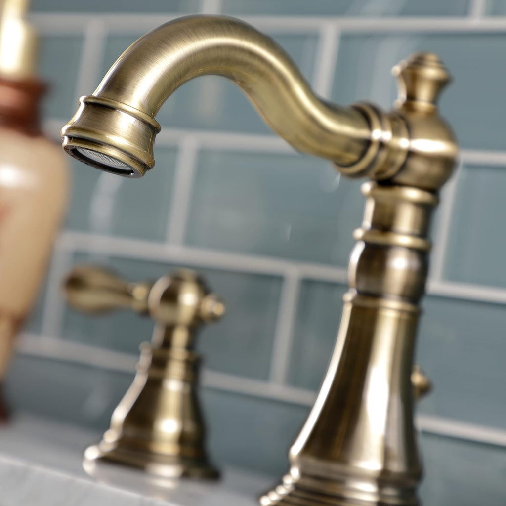 Kingston Brass Fauceture FSC19733ACL American Classic Widespread Bathroom Faucet, Antique Brass