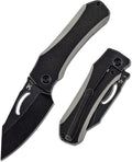 KANSEPT Loki Pocket Folding Knives for Men EDC Camping 2.99'' CPM S35VN Blade Material Pocket Folding Knife with Plain & Black Anodized Titanium Handle Everyday Carry K1058A1