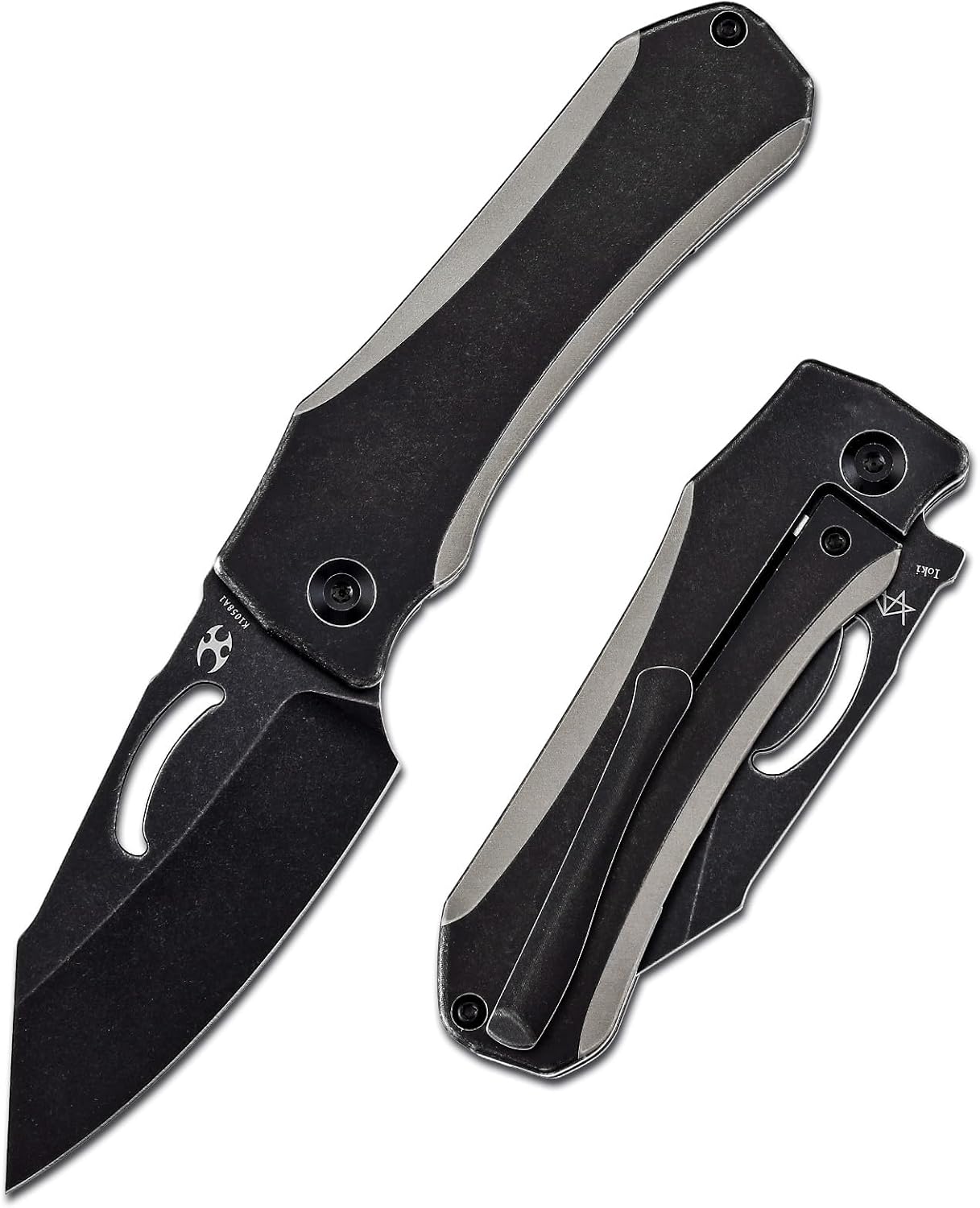 KANSEPT Loki Pocket Folding Knives for Men EDC Camping 2.99'' CPM S35VN Blade Material Pocket Folding Knife with Plain & Black Anodized Titanium Handle Everyday Carry K1058A1