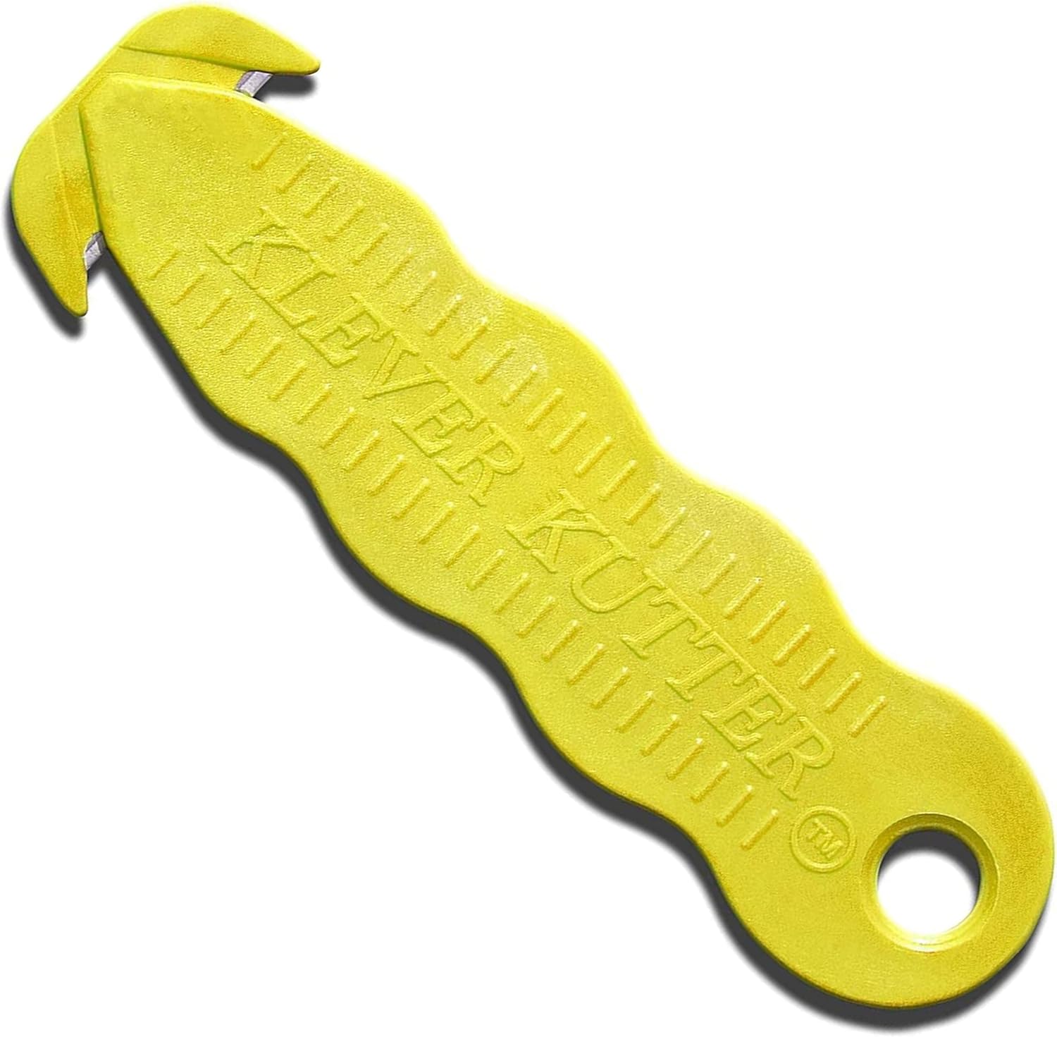 100 Pack Klever Kutter Safety Box Cutter Utility Knife With Carbon Steel Blade - Utility Knife Cardboard Cutter Value Pack - Safety Package Opener Tool Box Cutter Safex (100pcs, Yellow)
