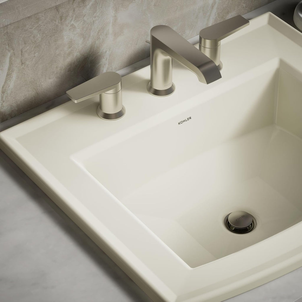 Kohler 2356-8-96 Archer® 22-3/4' rectangular drop-in bathroom sink, Biscuit