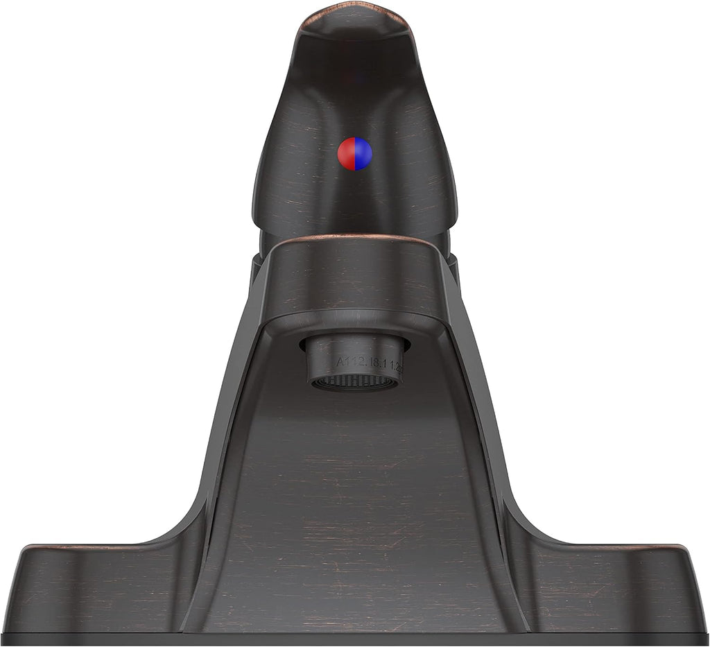 Pfister LG142800Y Pfirst Series Single Control 4 Inch Centerset Bathroom Faucet in Tuscan Bronze, Water-Efficient Model