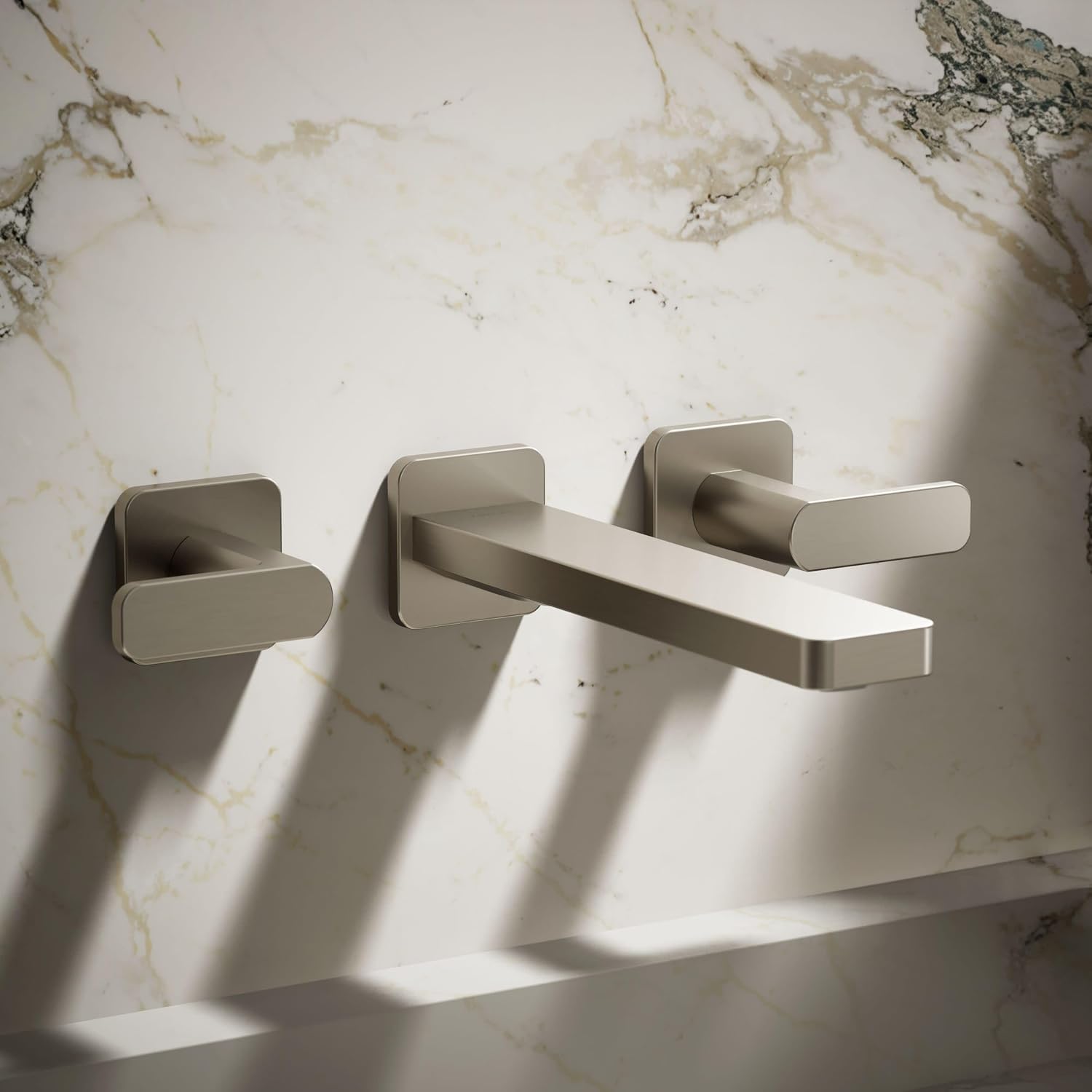 KOHLER T27120-4-CP Parallel® Wall-mount bathroom sink faucet trim, Polished Chrome