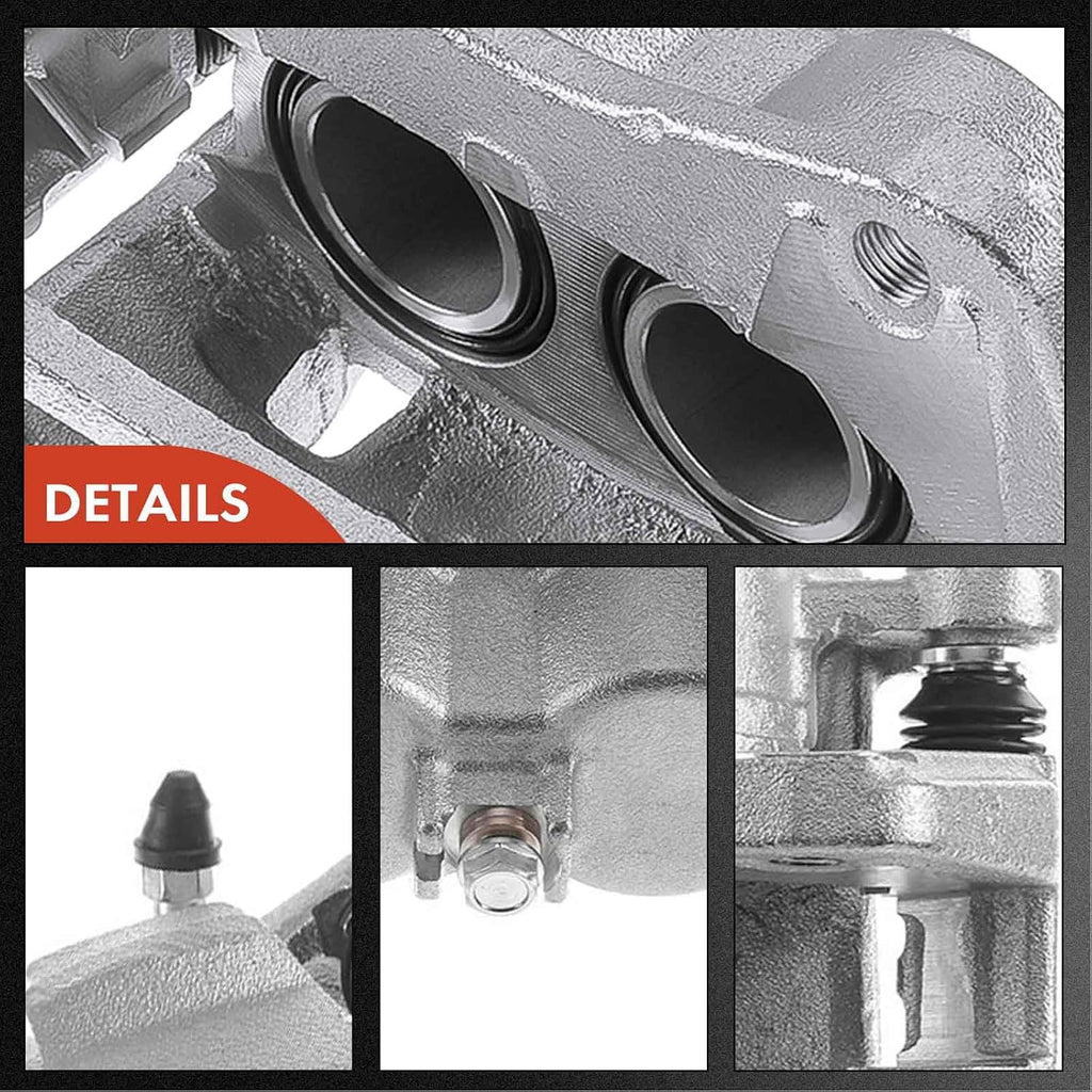 A-Premium Disc Brake Caliper Assembly with Bracket Compatible with Select Acura Models - MDX 2007-2013, ZDX 2010-2013 - Front Driver and Passenger Side, 2-PC Set