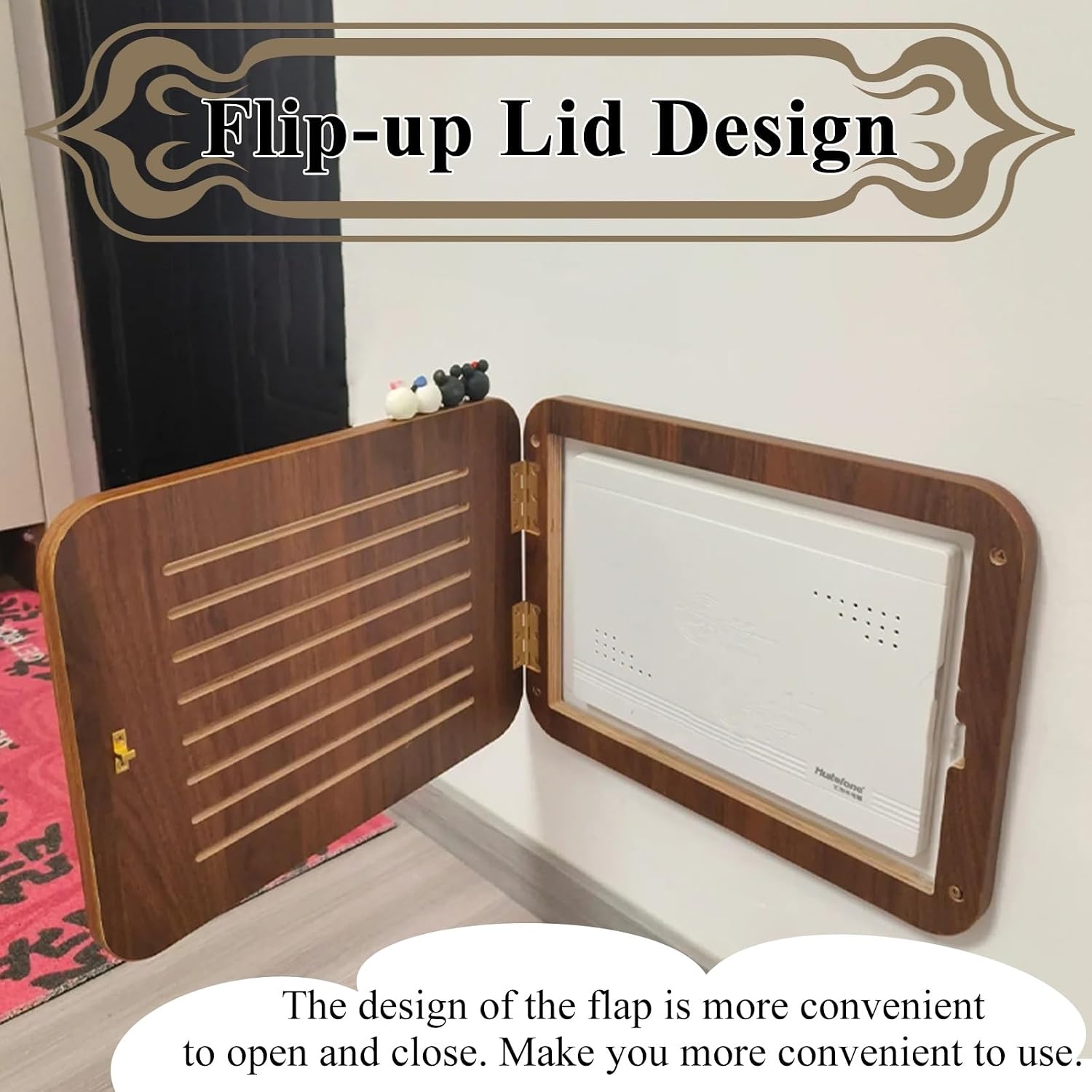 Breaker Box Cover Decorative Wall Electric Meter Box Decorative for Dining Room, Modern Flip Panel Cover Distribution Boxes with Screws Set, Living Room/ Bedroom/ Hotel/ Hanging Pictures Decoration(Li
