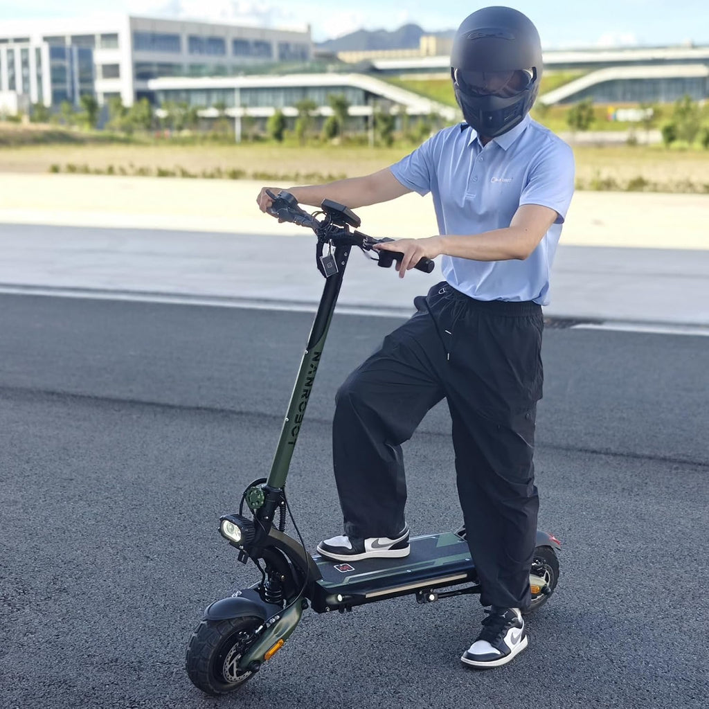 NANROBOT D6+ Lightning H1 Electric Scooter Adults 3000W Dual Motors 45 MPH Top Speed 75/40/18 Miles Long Range Fast Electric Scooter 10' Off-Road Tires E Scooter Foldable Commuter Sport Scooters