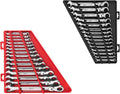 Milwaukee Flex Head Ratcheting Combination Wrench Set Bundel - 2 Items - Metric (8mm - 22mm) - SAE (1/4' - 1') 48-22-9513 48-22-9413