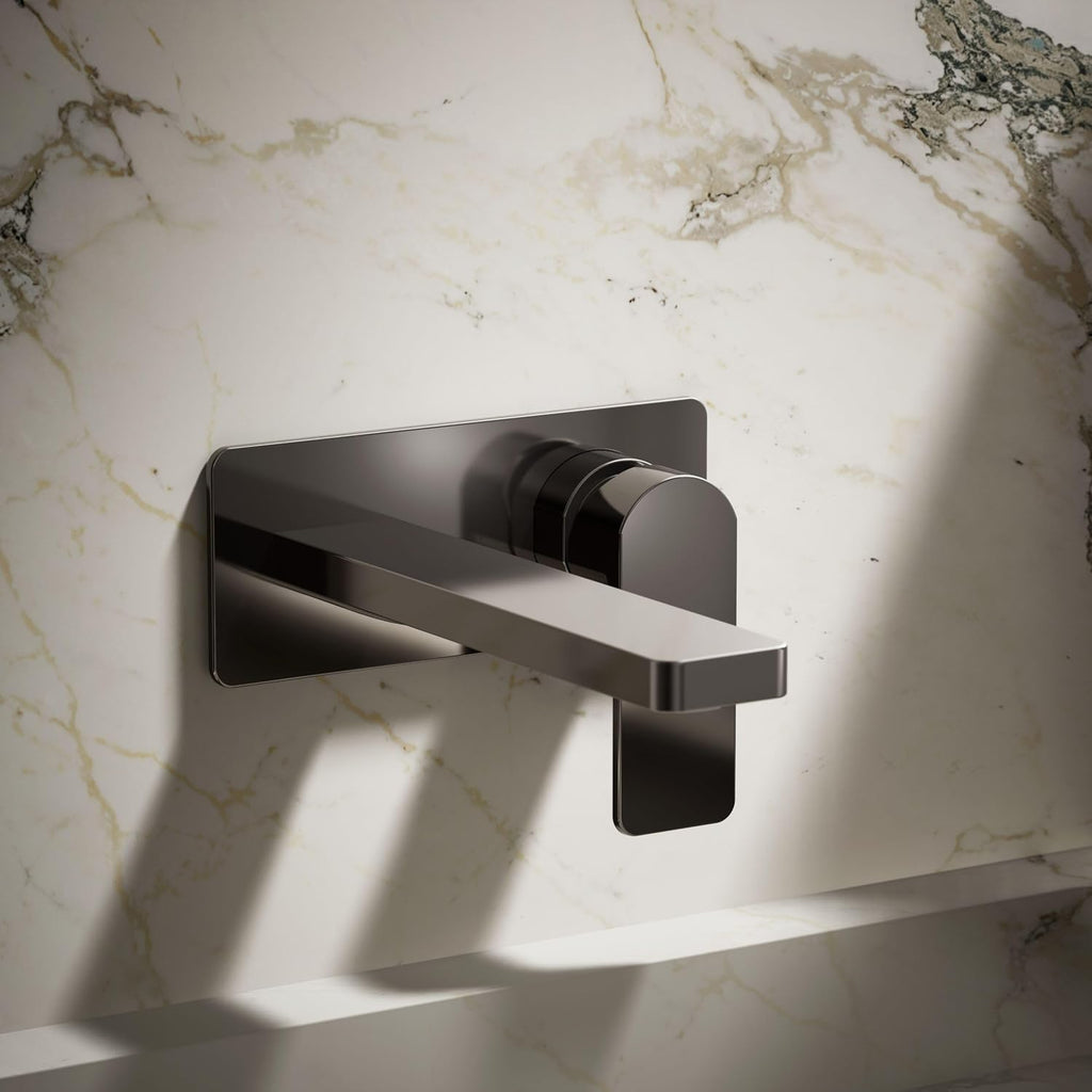 Kohler 22567-4-TT Parallel® Wall-Mount Single-Handle Bathroom Sink Faucet, 1.2 gpm, Vibrant Titanium