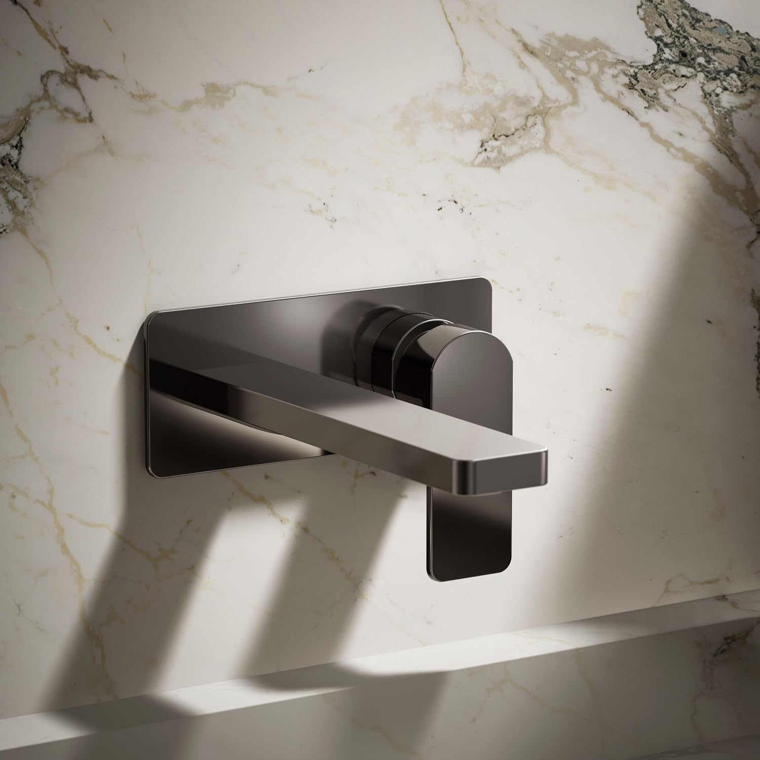 Kohler 22567-4-TT Parallel® Wall-Mount Single-Handle Bathroom Sink Faucet, 1.2 gpm, Vibrant Titanium