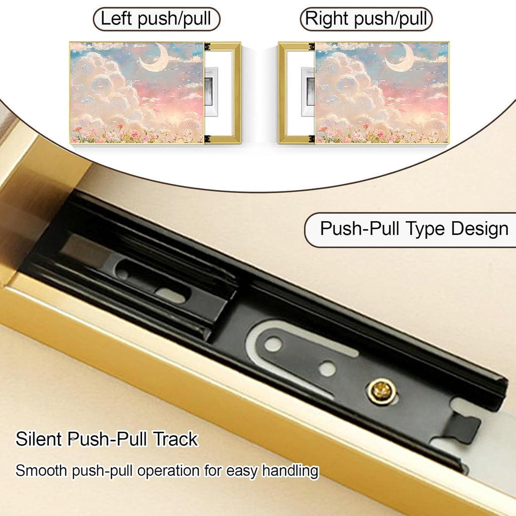 Meter Decorative Painting, Creative Switch Box, Hide Breaker Box Cover, PS Frame for Living Room Home Office, Various Styles Available(Blue 2,60 * 50cm/23.6 * 19.7in)