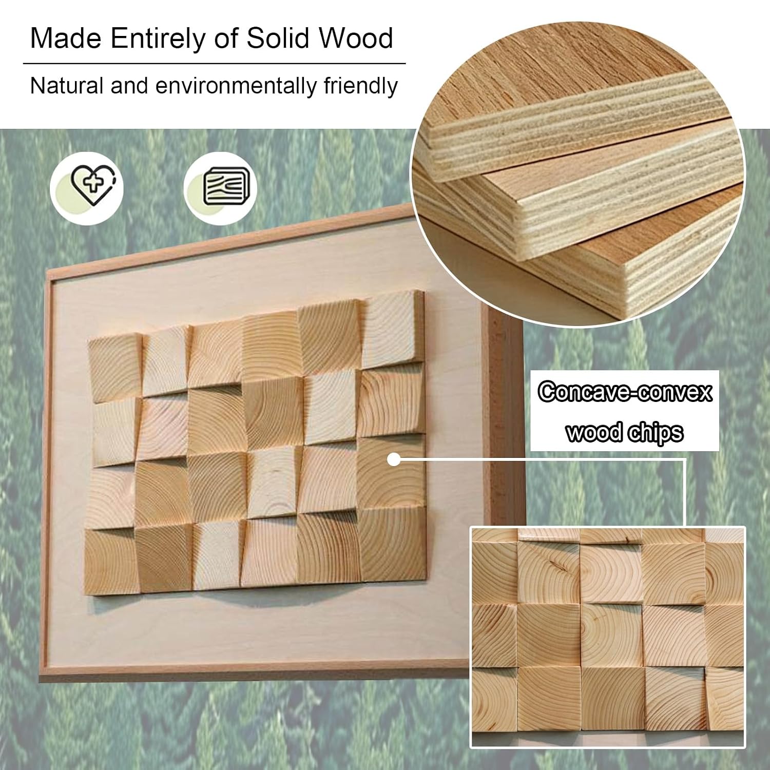 Decorative Electrical Panel Cover, Wall Mounted Electric Meter Box Cover, Wooden Wall Art Decorative, Meter Switch Box for Livingroom and Office(White,60 * 40cm/23.6 * 15.7in)