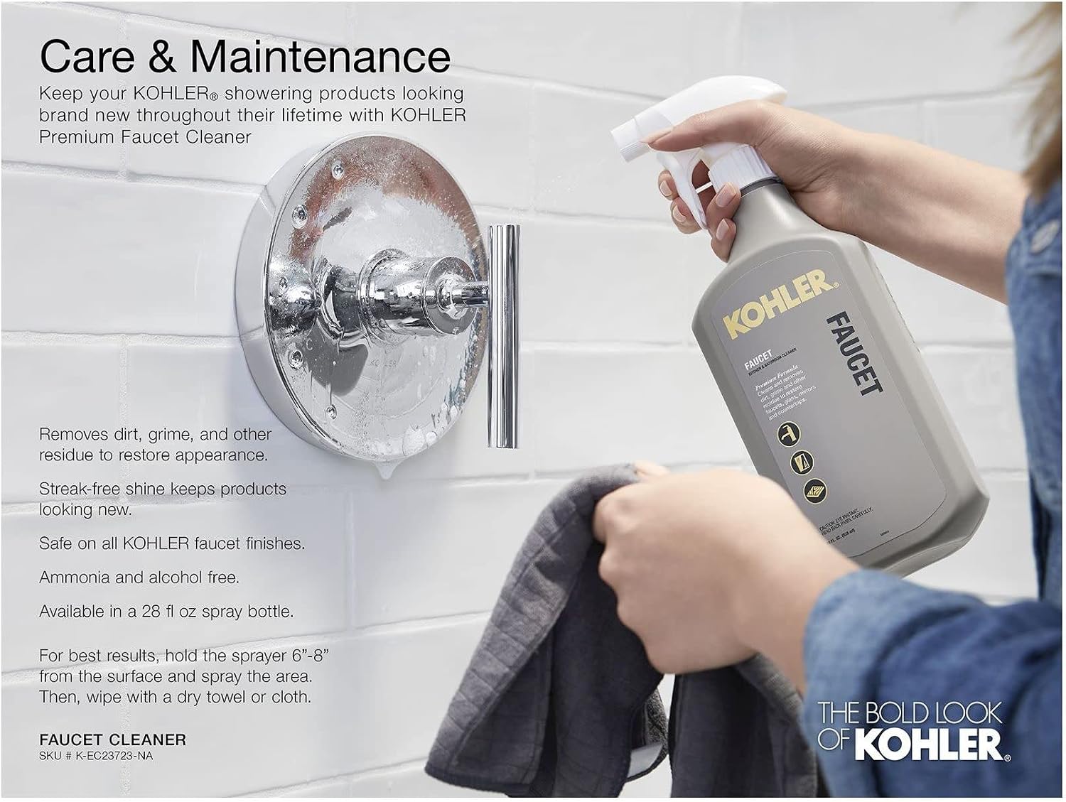 KOHLER Exhale® wall-mount handshower holder with supply elbow and check valve