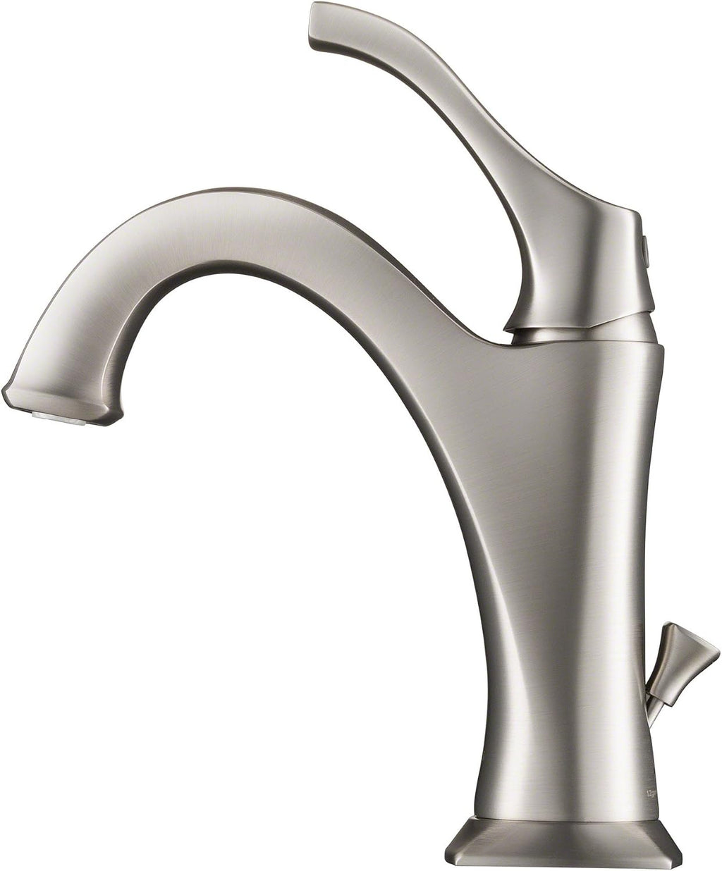 KRAUS KBF-1201SFS Arlo Single Handle Basin Bathroom Faucet with Lift Rod Drain and Deck Plate, Spot-Free All-Brite Stainless Steel (2-Pack)