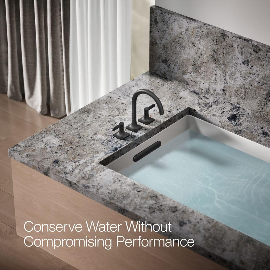 KOHLER K-T28131-4-BL Venza Deck-Mount Bath Faucet Trim, Two Handle, Premium Durable Material, Corrosion Resistant, Matte Black
