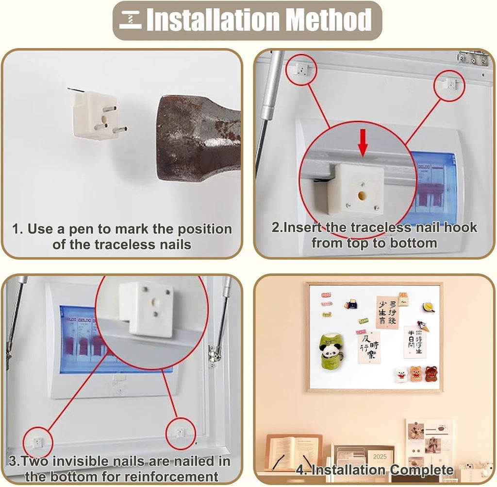 Decorative Electrical Panel Cover with Magnetic Surface, Wall Mounted Junction Box Panel for Main Breaker Box Cover, Blank Consumer Unit Cover(Style/A,50x40cm(19 3/4x15 3/4'))