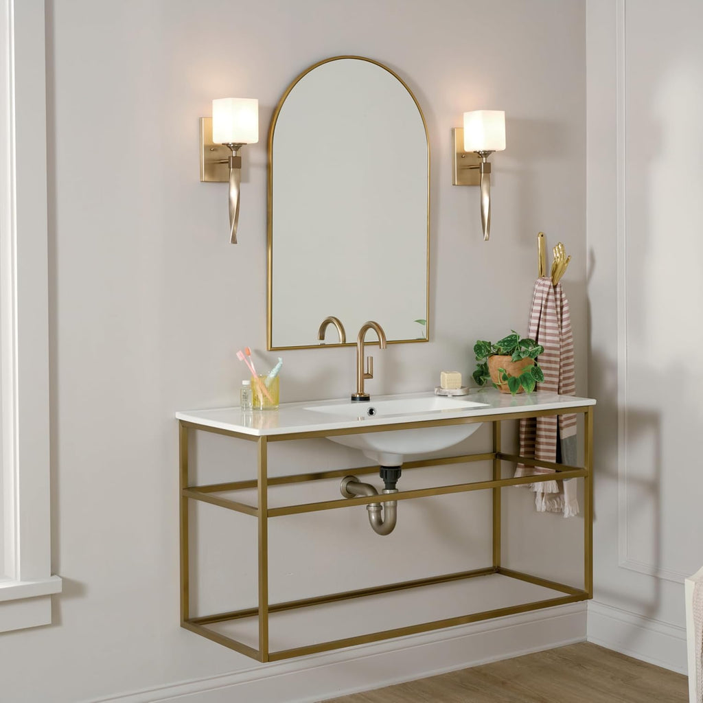 Kichler Marette Light Sconce, 5 inch 1 Light Sconce in Champagne Bronze, (16.25' H x 5.75' D x 5' W), 55000CPZ