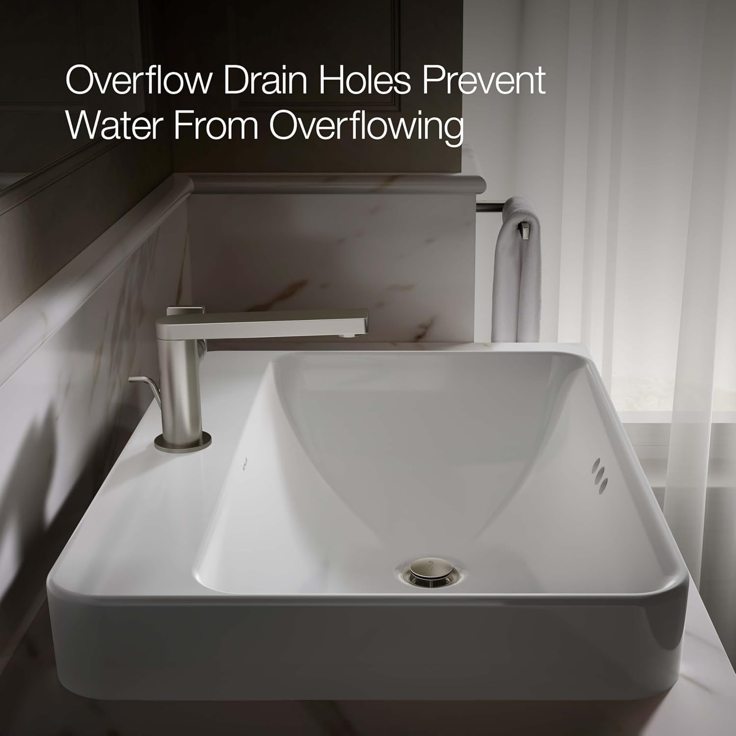 Kohler 2660-1-0 Vox Vessel Bathroom Sink with Single Faucet Hole, One Size, White