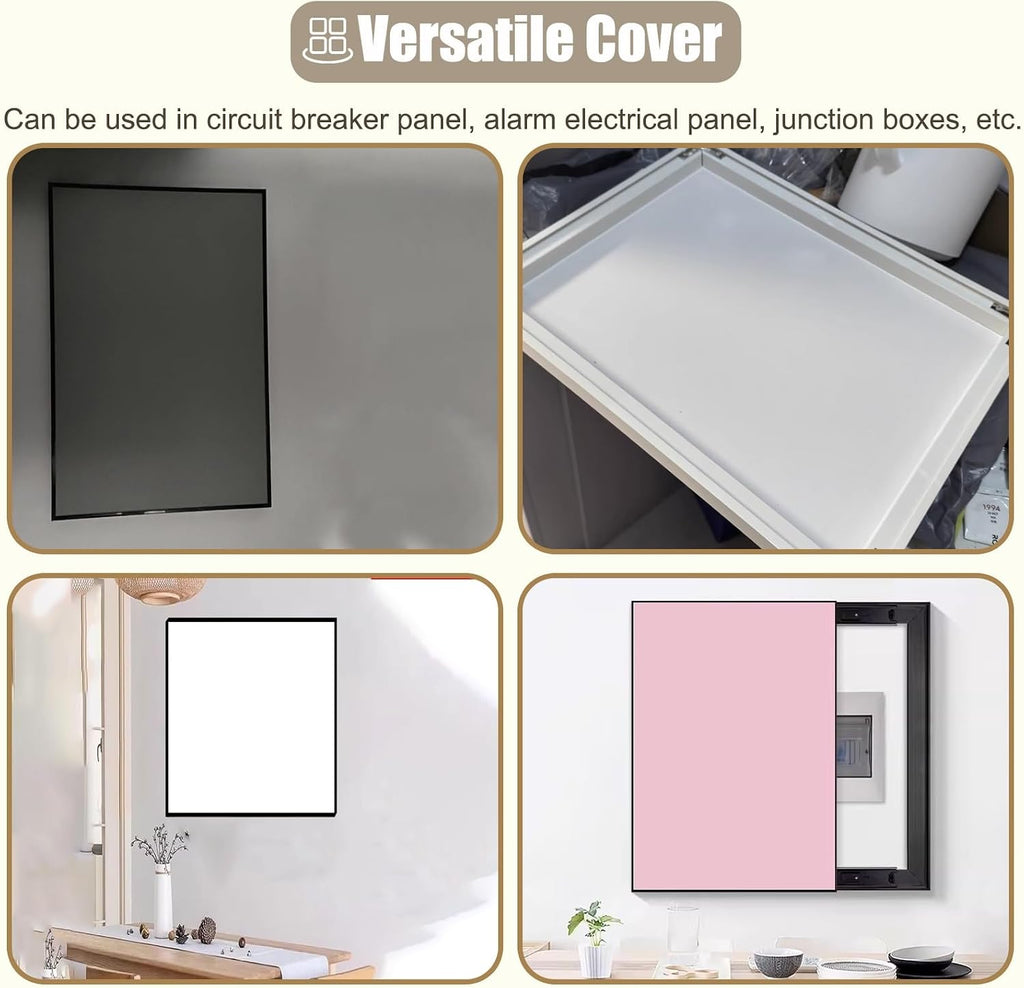Vertical Breaker Box Cover for Decorative Electrical Panel, Indoor Fuse Box Cover for Wall Artative, Hide Meter Electric Cover with Sliding Design(Orange,40x50cm(15 3/4x19 3/4'))
