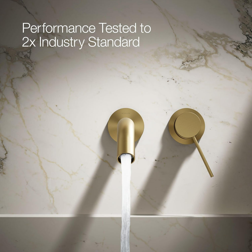 Kohler 77980-4A-2MB Components® Wall-Mount Bathroom Sink Faucet Handle, Vibrant Brushed Moderne Brass
