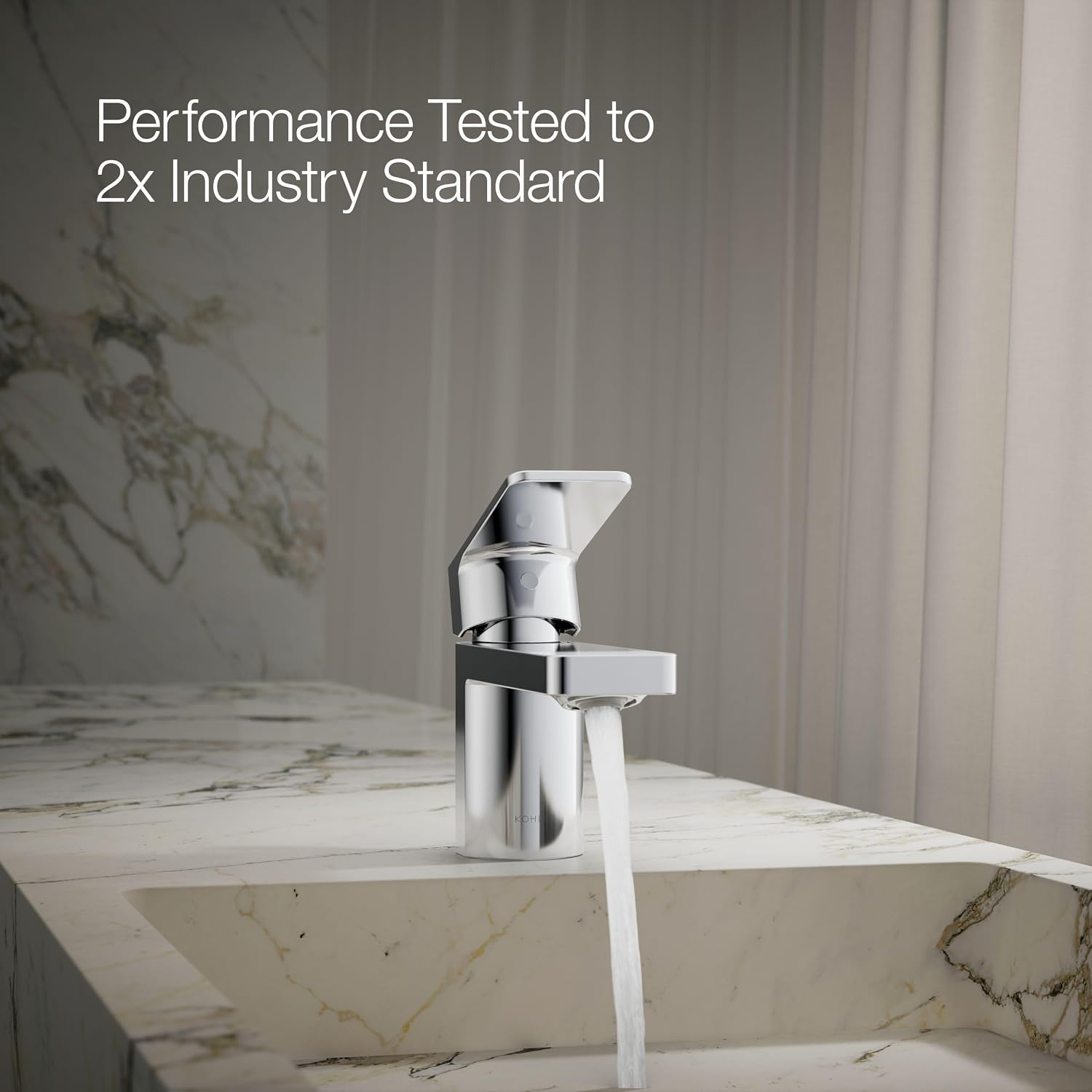 Kohler 24804-4-CP Parallel® Low Single-Handle Bathroom Sink Faucet, 1.2 gpm, Polished Chrome