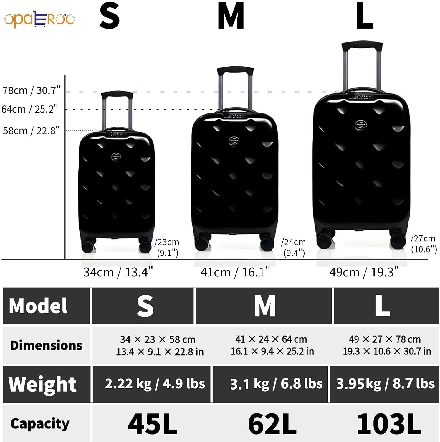Carry On Luggage Expandable Foldable Lightweight Suitcase With 360 Silent Spinner Wheels Secure Lock Black Travel Bag Save Space S