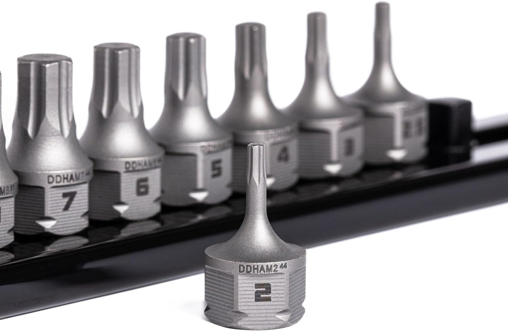 GripEdge |10-PC RPT 1/4'' Drive Low Profile Metric Hex Dual Action Driver Set| Includes sizes - 2mm, 2.5mm, 3mm, 4mm, 5mm, 6mm, 7mm, 8mm, 9mm & 10mm | Includes Premium Aluminium Rail |