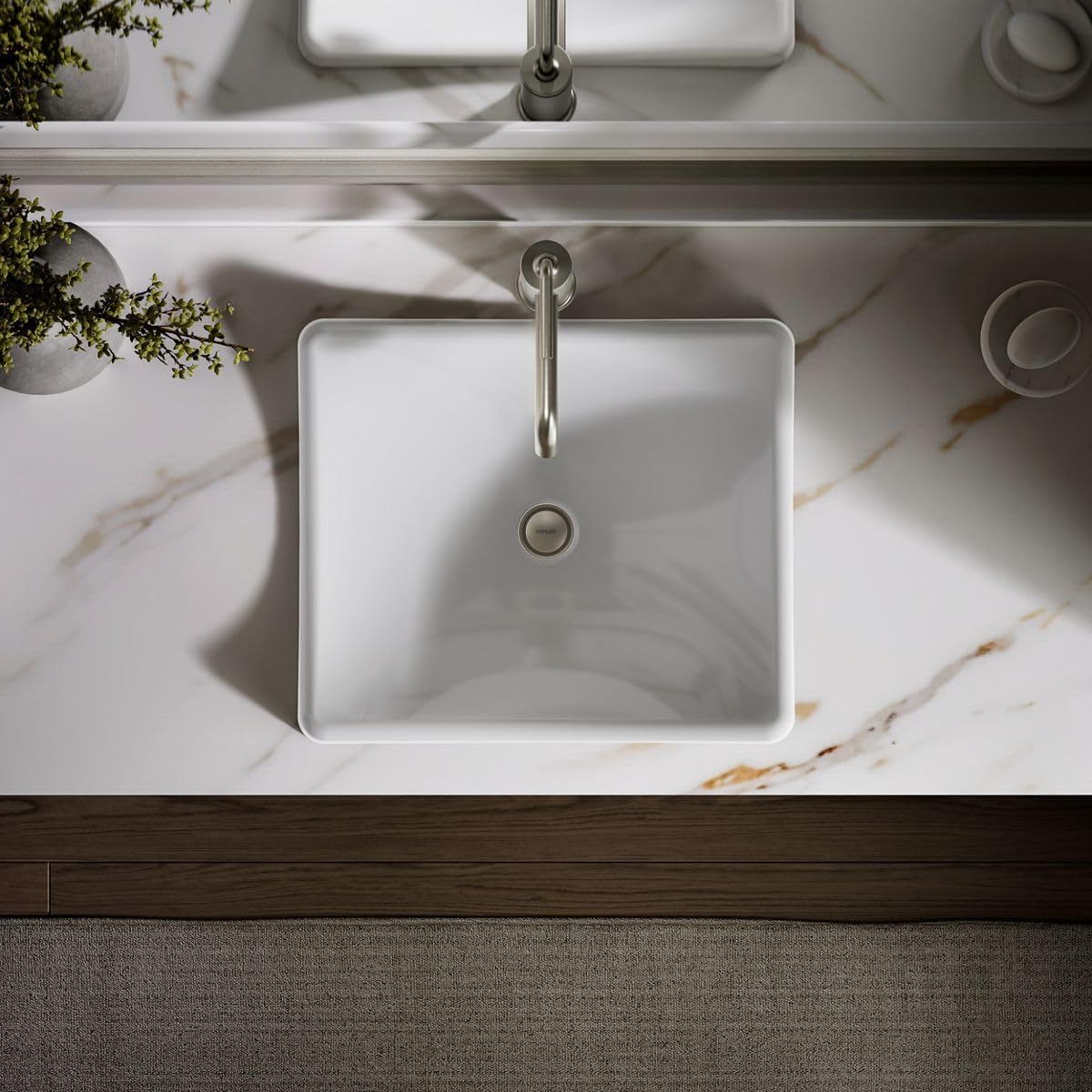 Kohler DemiLav Wading Pool vessel bathroom sink, White