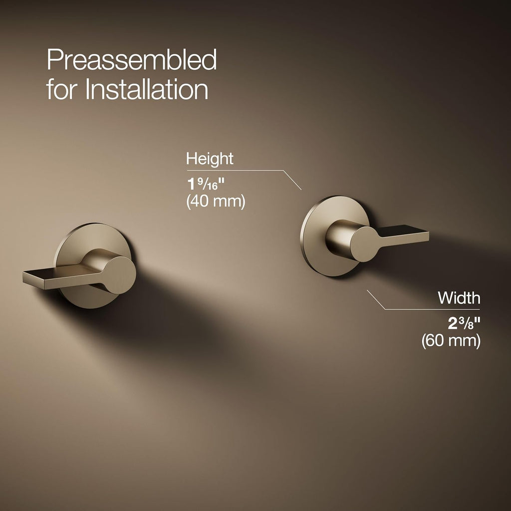 KOHLER Components Wall-Mount Bathroom Sink Faucet Lever Handle Trim
