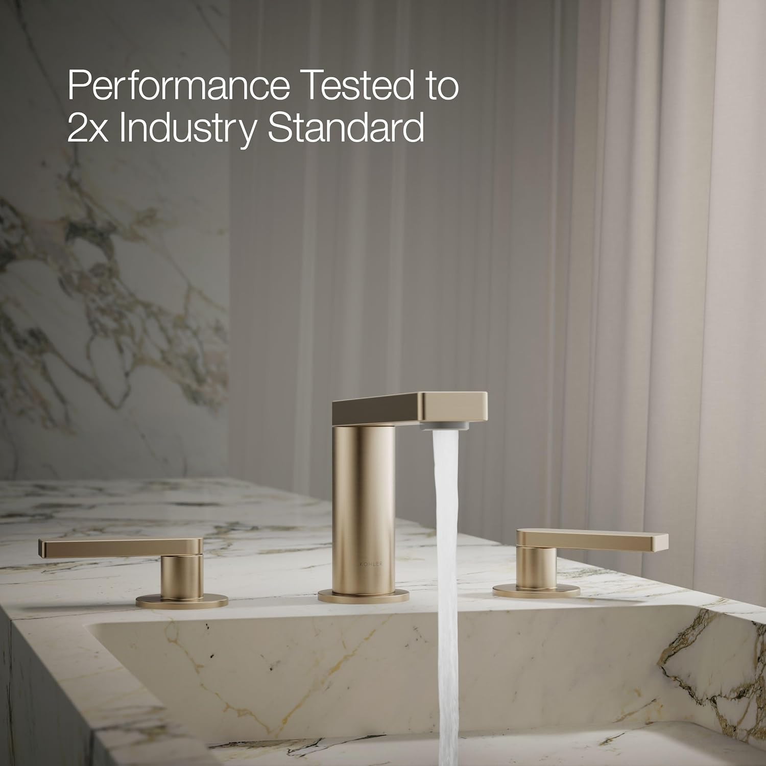 Kohler 73060-4-BV Composed® Widespread Bathroom Sink Faucet with Lever Handles, 1.2 gpm, Vibrant Brushed Bronze