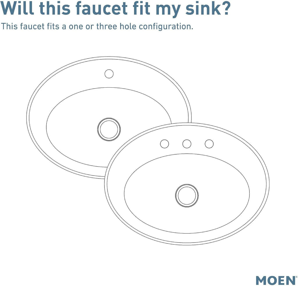 Moen 4500ORB Wynford One-Handle High-Arc Bathroom Faucet with Drain Assembly, Oil Rubbed Bronze