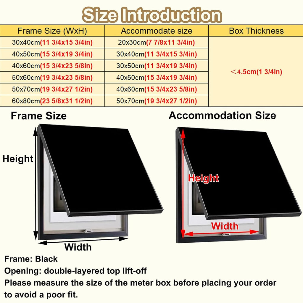 Double Door Breaker Box Cover - Detive Electrical Panel Plate for Laundry/Kids Room, Indoor Gas Meter Box - Deep Coffee Finish, 50x40cm (19.75x15.75in)