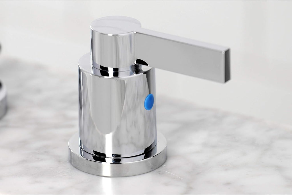 Kingston Brass FSC8931NDL NuvoFusion Widespread Bathroom Faucet with Pop-Up Drain, Polished Chrome