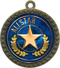 Express Medals 1 to 50 Packs Allstar Gold Medal Trophy Award with Neck Ribbon D212-EG4