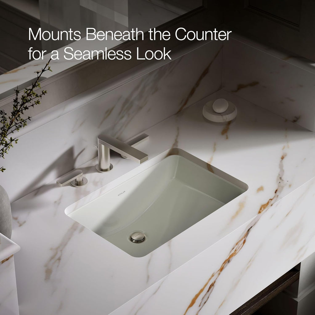 Kohler K-2214-NY 1-Bowl Undermount Bathroom Sink w/Overflow Dune