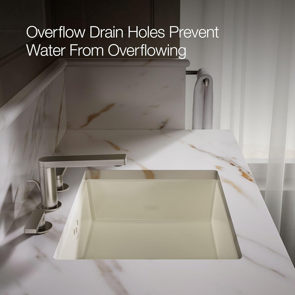 Kohler K-2330-96 Interior 1-Bowl Undermount Bath Sink Biscuit
