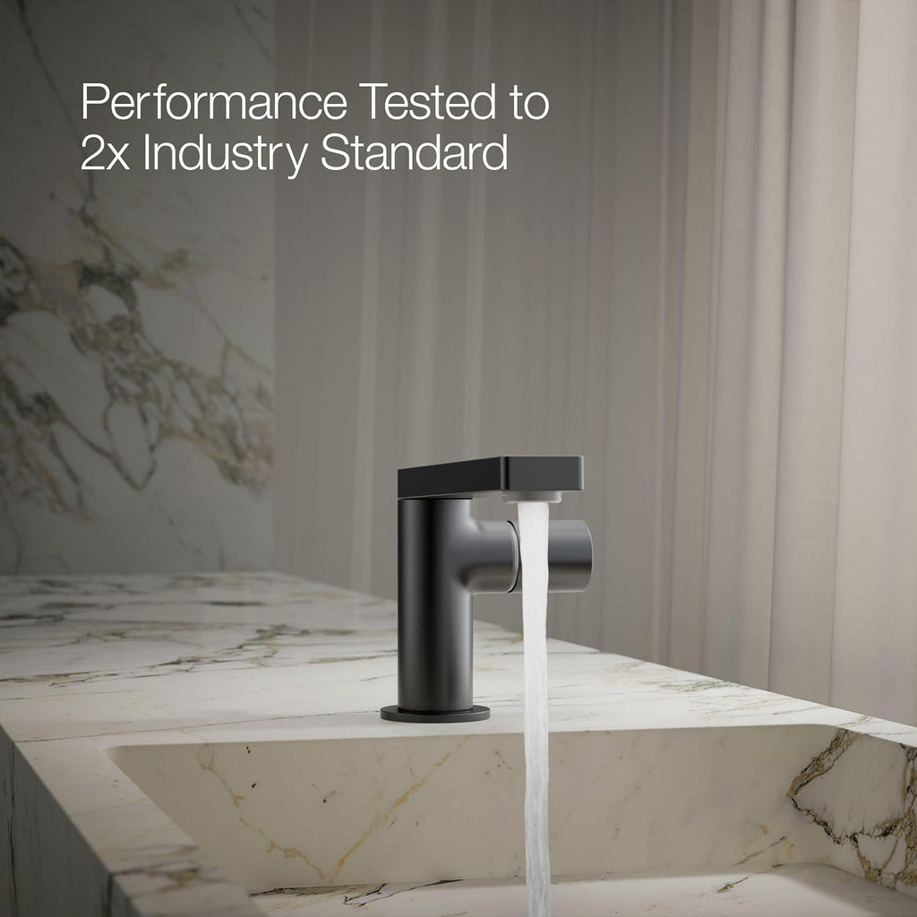 Kohler 73050-7-BL Composed® Single-Handle Bathroom Sink Faucet with Cylindrical Handle, 1.2 gpm, Matte Black