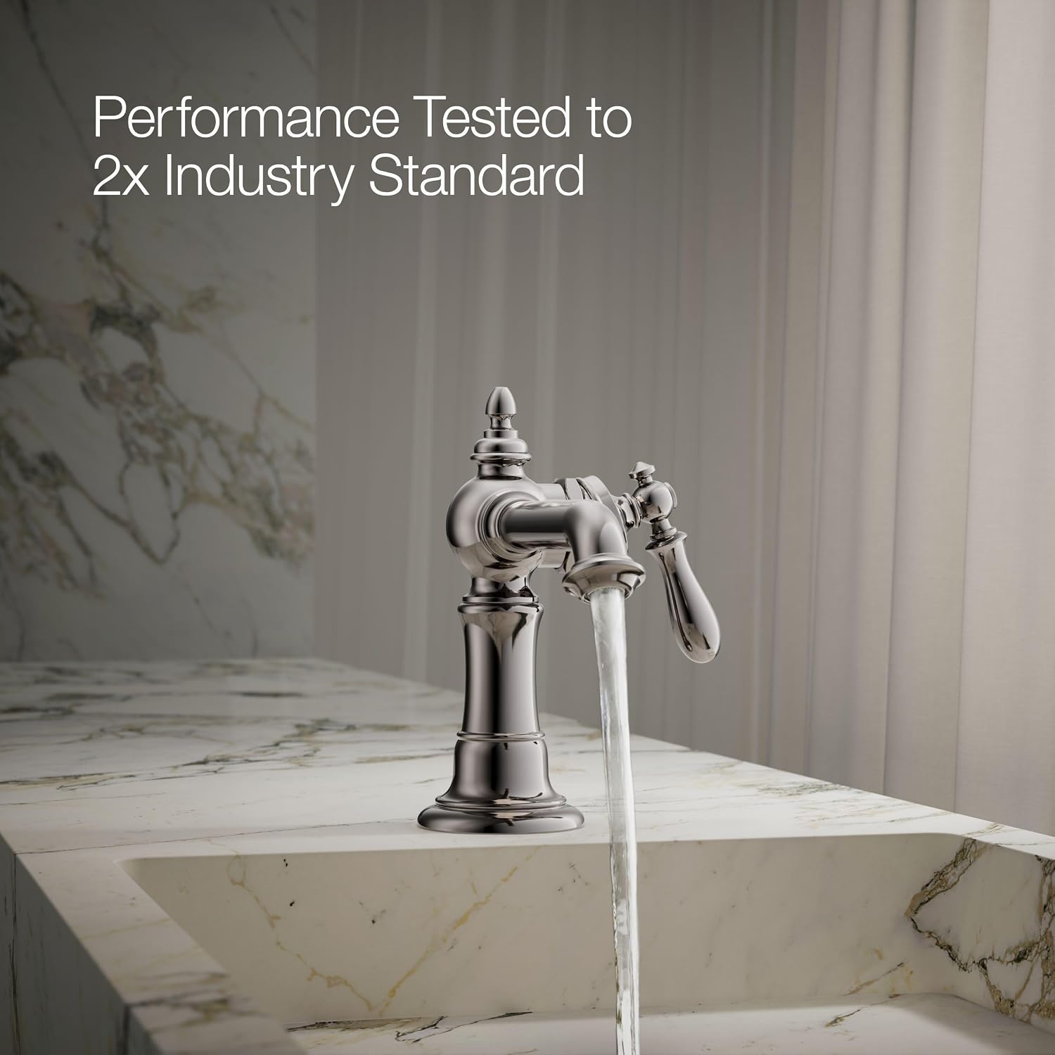 Kohler 72762-9M-TT Artifacts® Single-Handle Bathroom Sink Faucet, 1.2 gpm, Vibrant Titanium