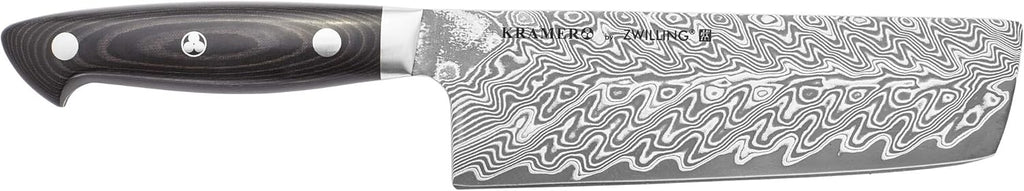 KRAMER by ZWILLING EUROLINE Damascus Collection 6.5-inch Razor-Sharp German Nakiri Knife, Made in Company-Owned German Factory with Special Formula Steel perfected for almost 300 Years