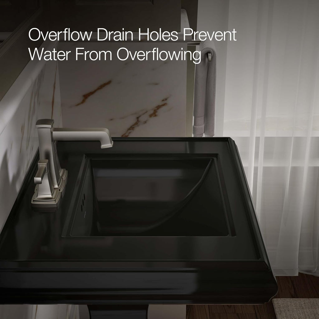 KOHLER Memoirs® pedestal/console table bathroom sink basin with 4' centerset faucet holes