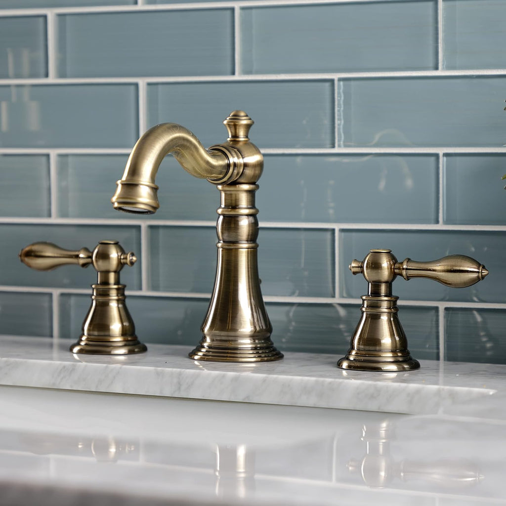 Kingston Brass Fauceture FSC19733ACL American Classic Widespread Bathroom Faucet, Antique Brass